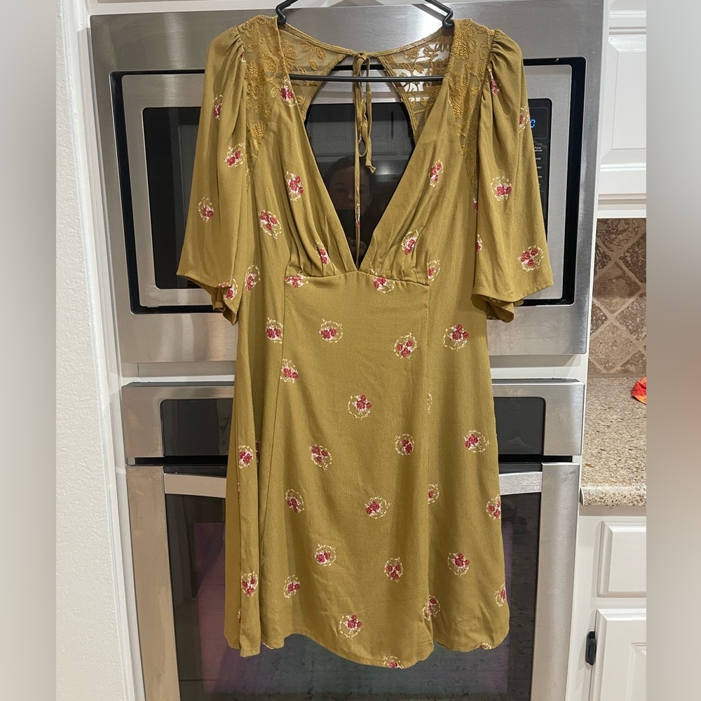 Free People Floral Backless Dress